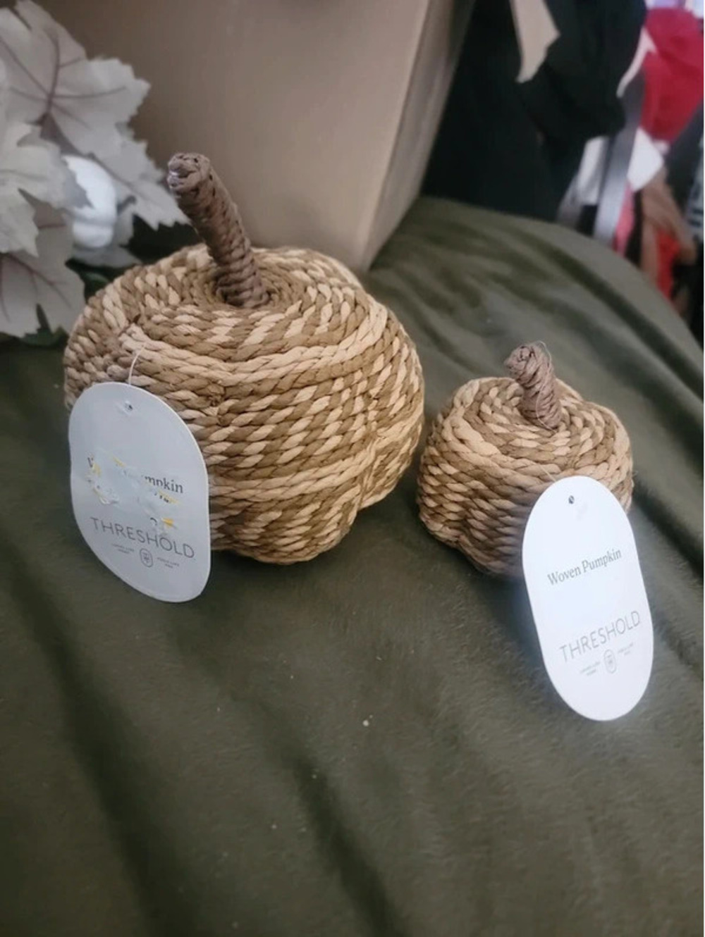 2 threshold wicker pumpkins